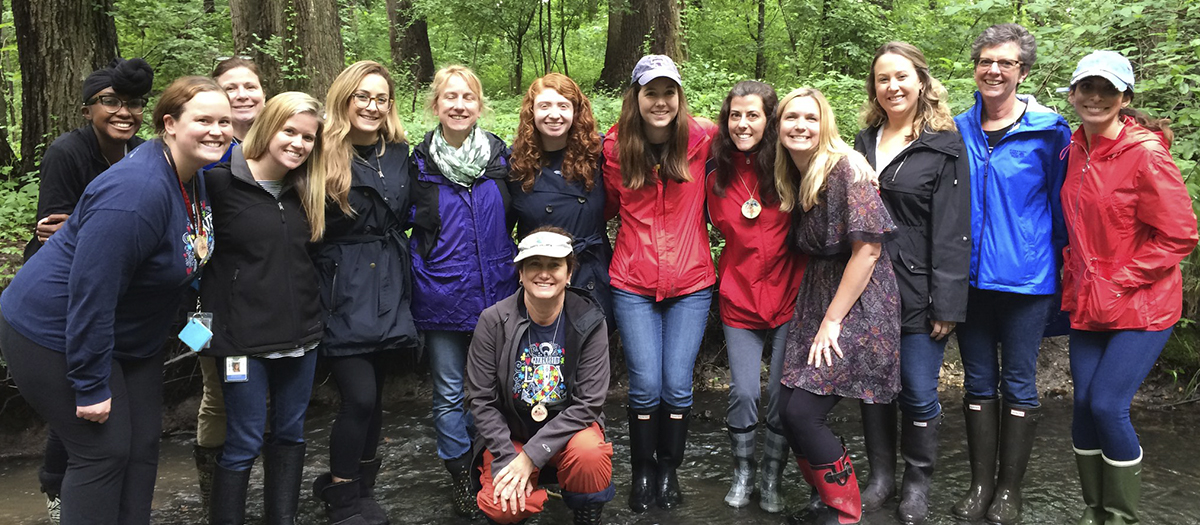 Teachers and student teachers at the UD Lab School