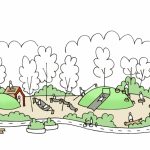 Design from Studio Ludo for the Lab School’s new playground in honor of Cynthia Paris.